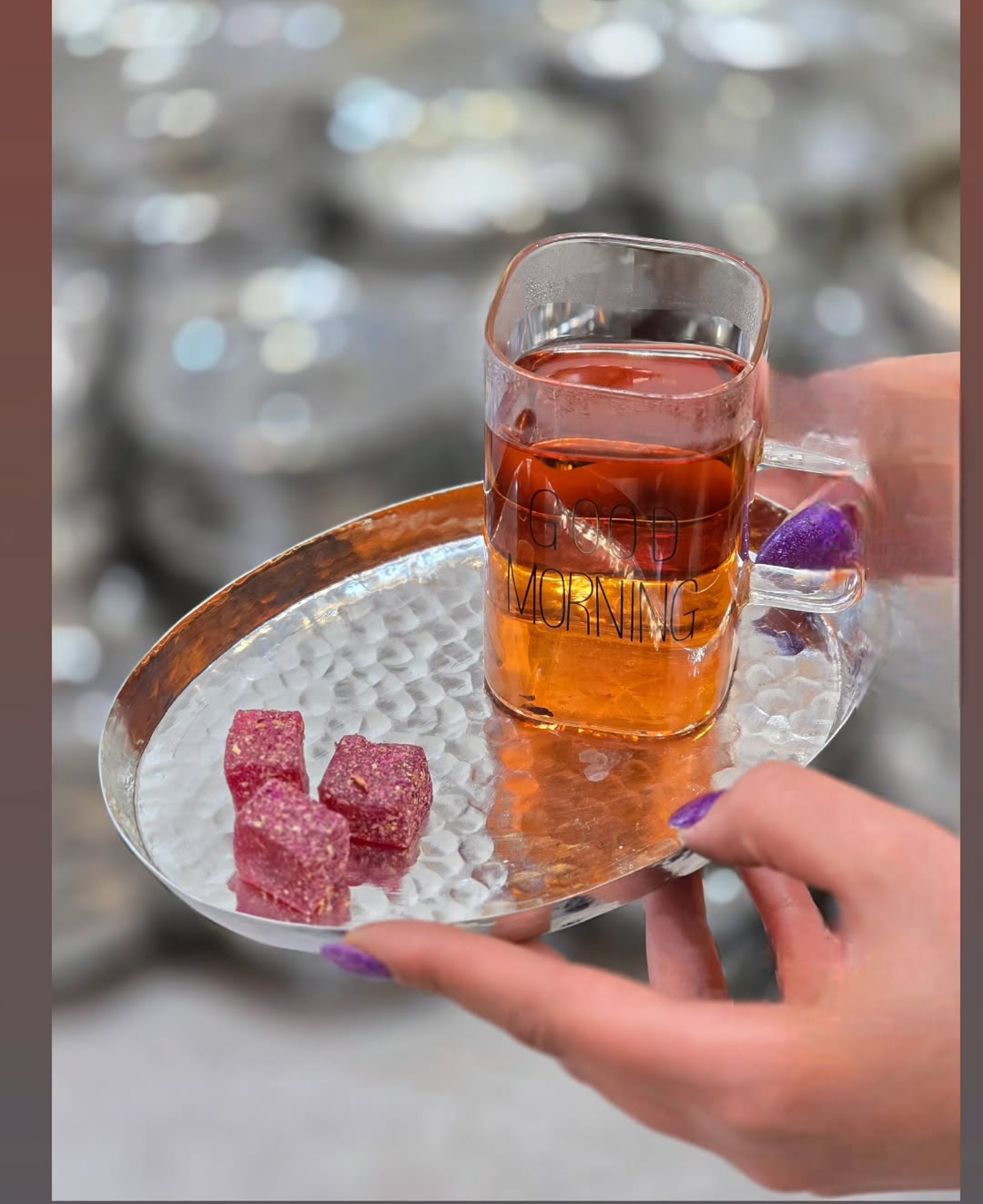 سینی دستساز تک نفره بیضی
